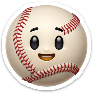 Cinematic Realistic Baseball Pop Culture Emoji, showcasing an action-packed scene of America's favorite pastime rendered with lifelike textures and energetic, nostalgic lighting. sticker