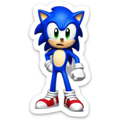 Sonic qui fait un pouce sticker