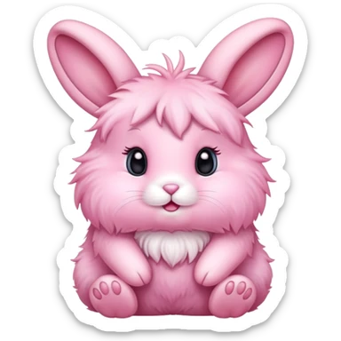 cute pink bunny sticker