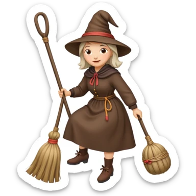 Befana sulla scopa sticker