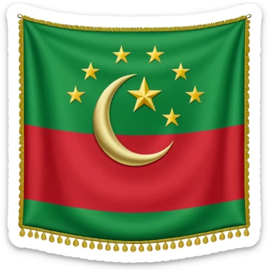 Turkmenistan flag  sticker