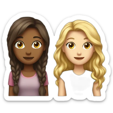 Girl and dar sticker