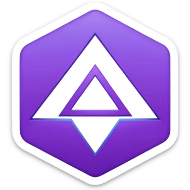 
purple and cian symbol correct sticker