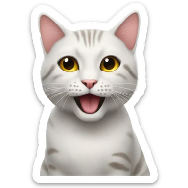 Crea un emoji di un gatto che gioca a palla sticker