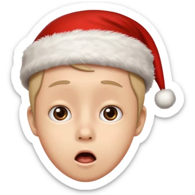  Add a Christmas hat 🎅 to the shocked emoji 😨 to give it a festive touch! sticker