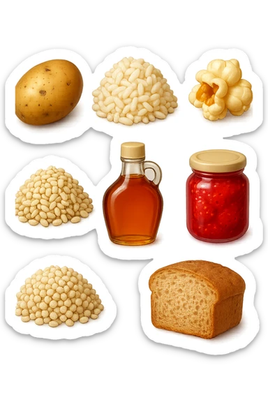 EMOJI STILE IPHONE DI Patate
Riso
Popcorn
Avena
Quinoa
Sciroppo d’acero
Marmellata di fragole
Pane di farro, fluttuano in aria REALISTICA 4K sticker