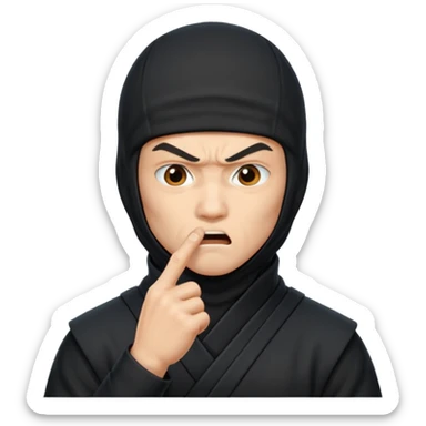 foto do Ninja ele mandando calar a boca sticker