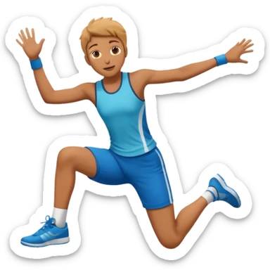 Persona saltando una pared sticker