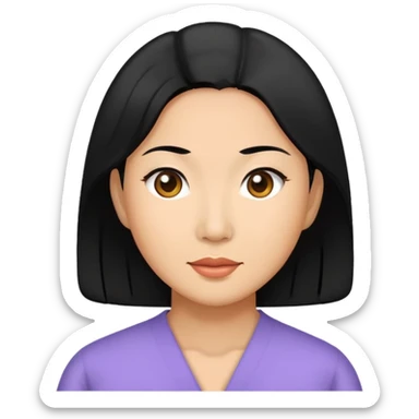 Blackhair asian Mom sticker