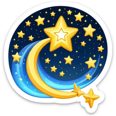 spiraling shooting star emoji  sticker