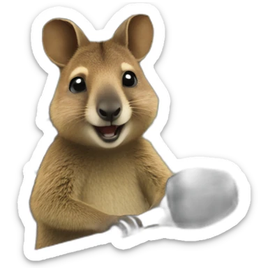 driving quokka wallaby sticker