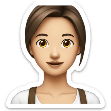 Fille brune teint clair 1m60 sticker