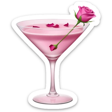 rose martini foamy top sticker