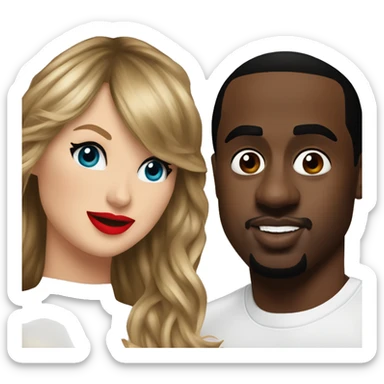 taylor swift and p.diddy sticker