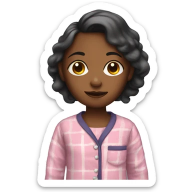 Girl with pjs  sticker