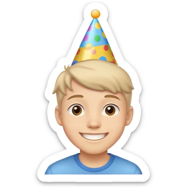 Happy 17th birthday boy sticker