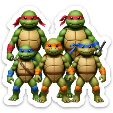 
Teenage Mutant Ninja Turtles (1987) characters sticker