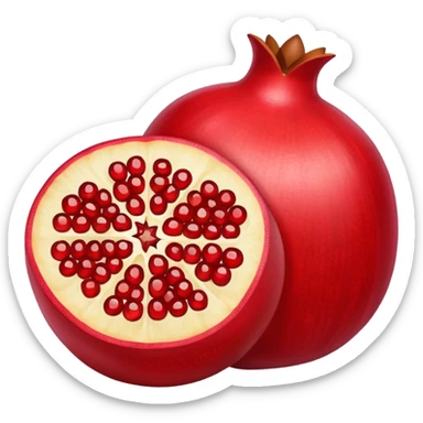 Pomegranate with armenian flag seeds inside sticker