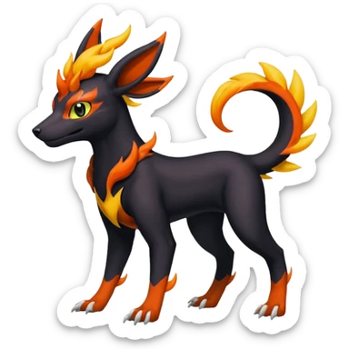
Canine-Houndoom-Bayleaf-Salandit-Noibat-Flareon-Fakémon-fusion (full body) sticker