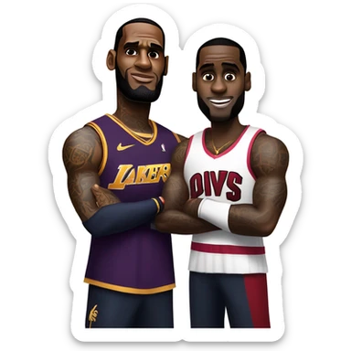 LeBron and p diddy  sticker