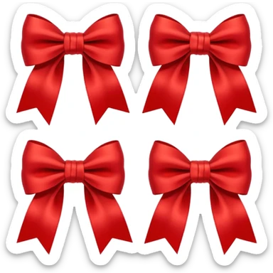 Red bows sticker