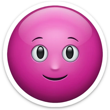 magenta color sphere,Negative : Emoji. sticker