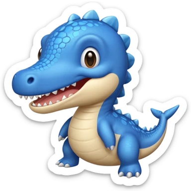 As un emoji de el dinosaurios ANQUILOSAURIO de perfil en color azul que sea bebe y tenga un efecto mas animado que sea mas animado y sin tantos picos pero que sea ANQUILOSAURIO  sticker