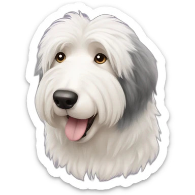 Dog old english sheepdog full-height sticker