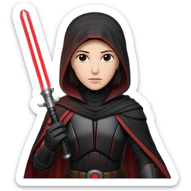 Darth Revan holding red lightsaber sticker