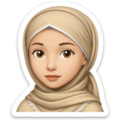 A girl with headscarf sticker