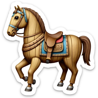 trojan horse no saddle sticker