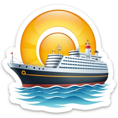 Sole più nave sticker