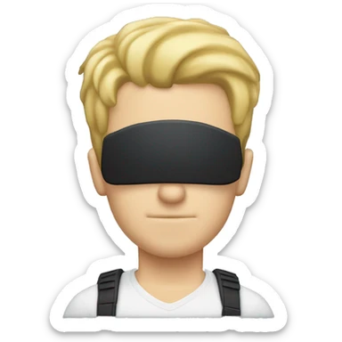 white guy with blonde hair playing ps5 sticker