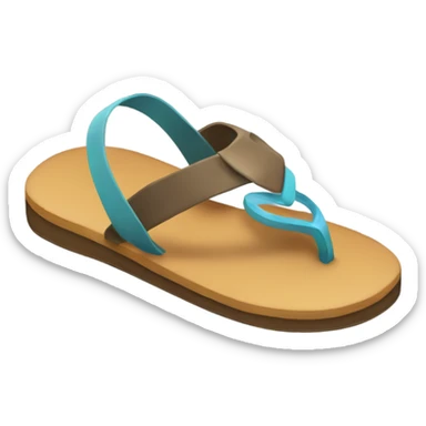 Holding a flip flop  sticker