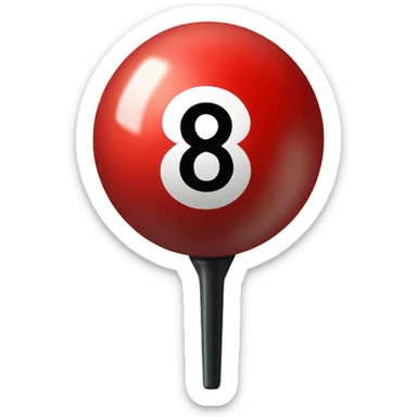 8 ball red sticker