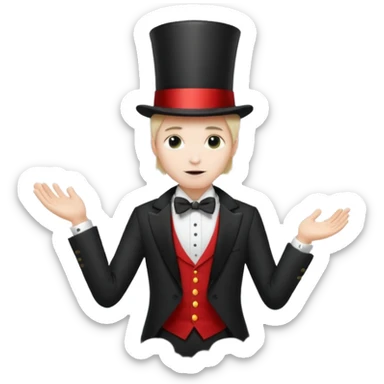 a magician who disappears into fog sticker