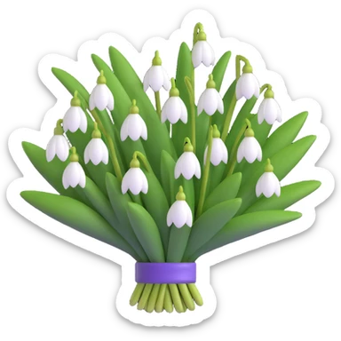 bouquet of snowdrop flowers sticker