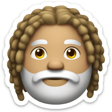 short fat tan man with black and blonde dreads sticker