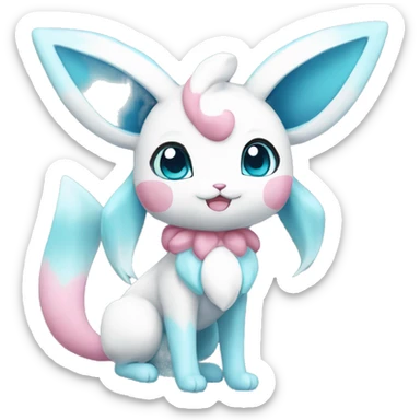 Kawaii Sylveon-Glaceon Full Body sticker