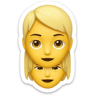 Simple android emoji, but with a awkward emoji, mixed with a 👉👈 on the outside of the emoji. sticker