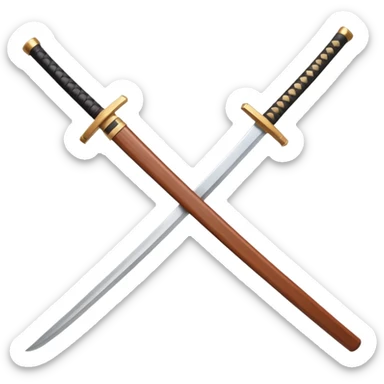 samurai training wooden sword object icon, traditional bokken, smooth polished wood, katana shape, simple guard, 3D cartoon, mobile game icon style, centered, clean background, soft shadow, no text, no watermark
 sticker