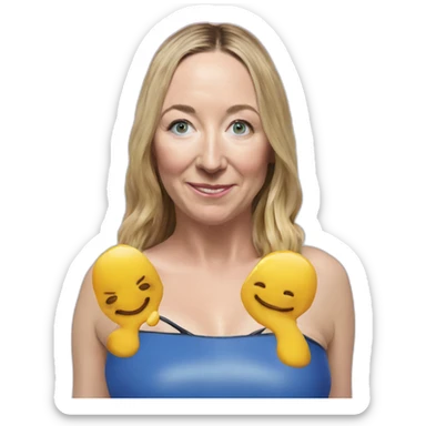 Victoria Coren-Mitchell swimming in custard sticker
