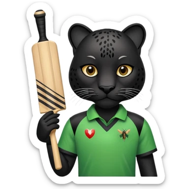  Panther in cricket match  sticker