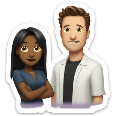Monica and Chandler sticker