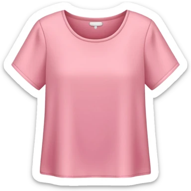 Rose-pink  top with short sleeves, soft fabric, gentle lighting, isolated on plain background. Complete plain, no textures. sticker