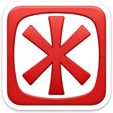 general red x symbol, make it a bit slim sticker