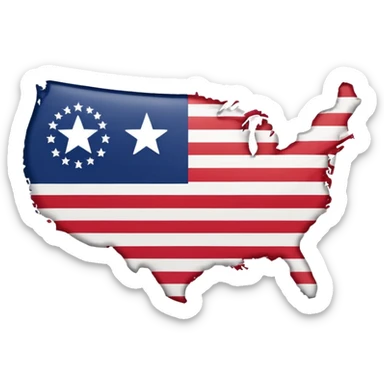 Flag of United States but state instead of star sticker