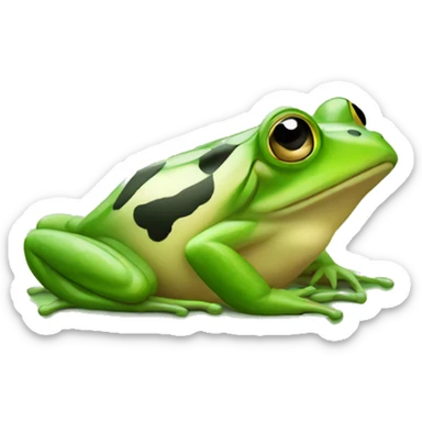 frog with checker pattern sticker