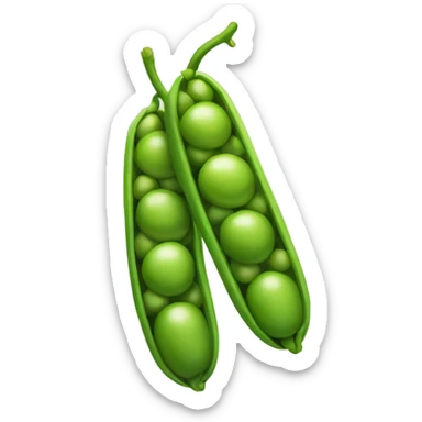 two green soybeans without pod  sticker
