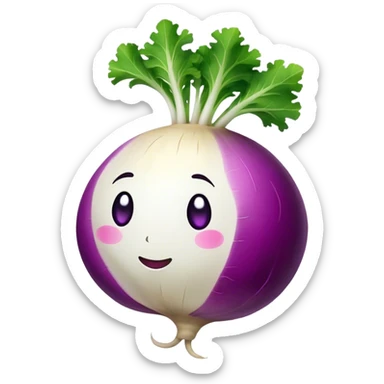 purple and white turnip sticker